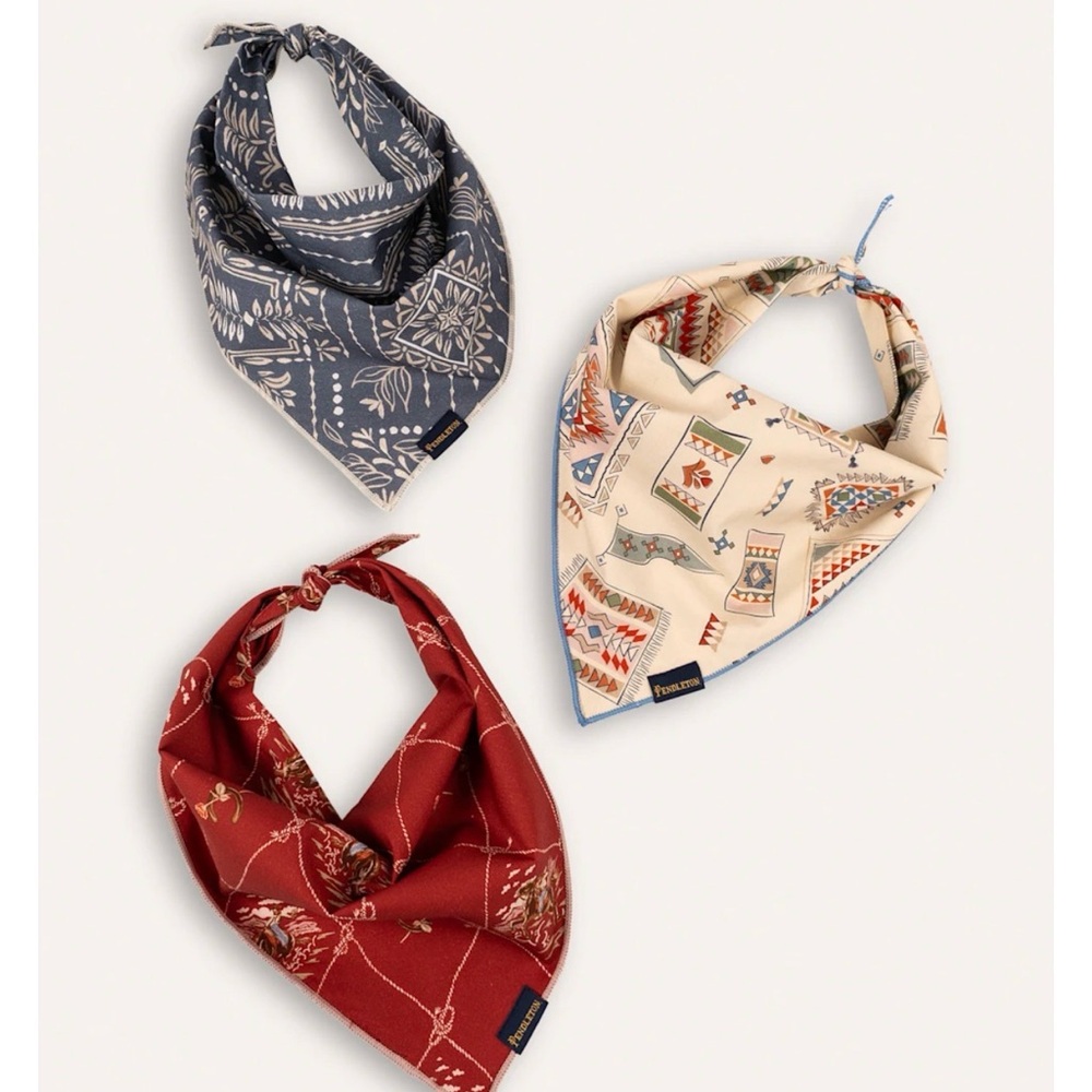 Pendleton | Pet Bandana 3 pack | Vintage West | small - fits up to 13” neck